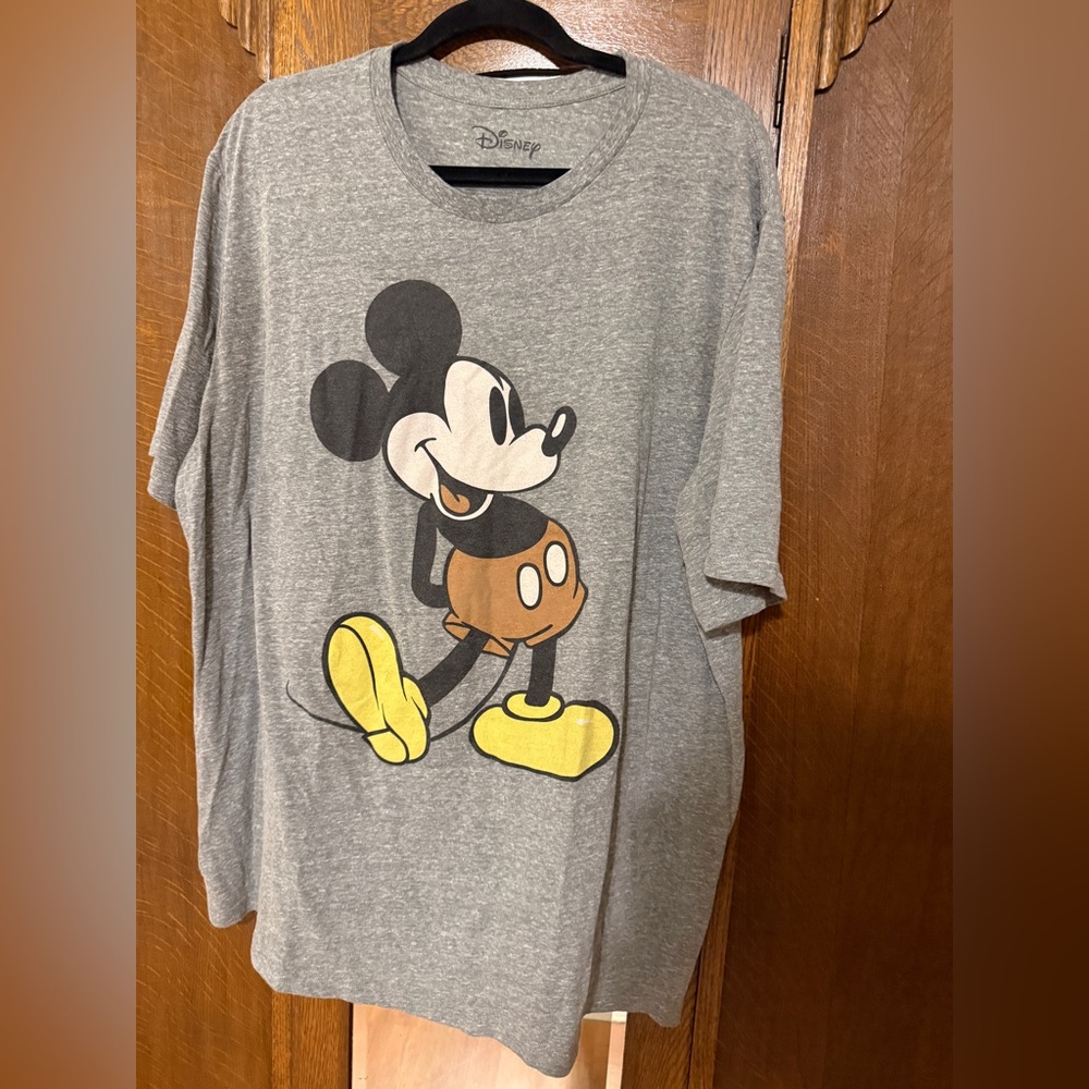 Vintage Disney Gray Mickey Mouse Tee Shirt, 2X